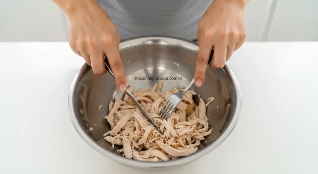 frango desfiado - modo de preparo