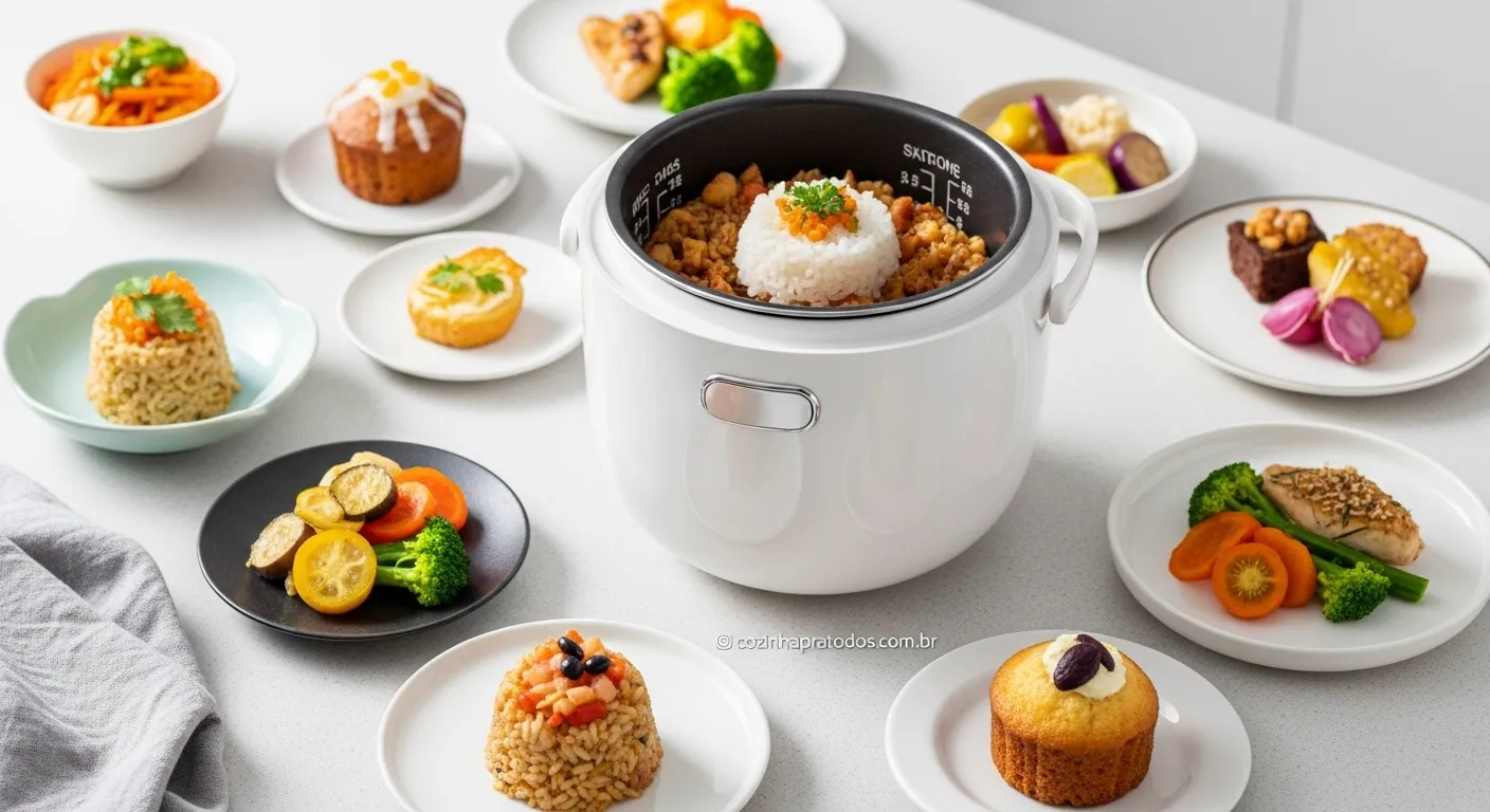 Descubra 18 receitas na panela de arroz e simplifique seu dia a dia!